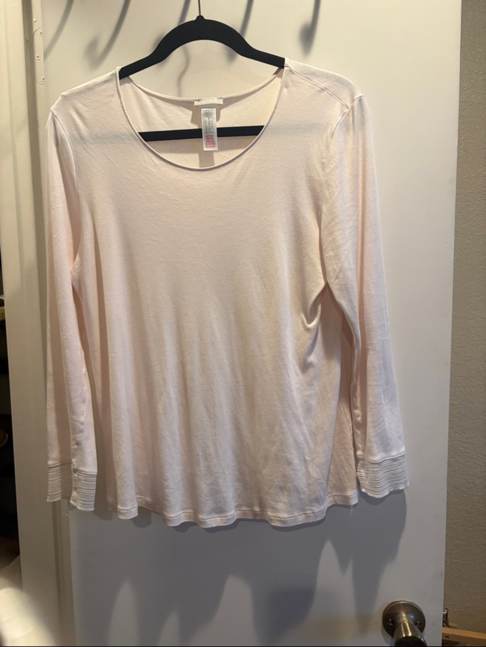 Hanro Pale Pink Long Sleeve Pajama Set - Picture 3 of 8